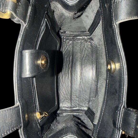 VTG Coach Waverly Soho Buckle Tote 4157 Black Leather Brass Shoulder Bag Y2K USA - Picture 8 of 9